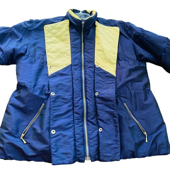 Copper Key Vintage Winter Jacket Snow Ski Anorak 80's 90's Metallic Purple Gold - Picture 4 of 15